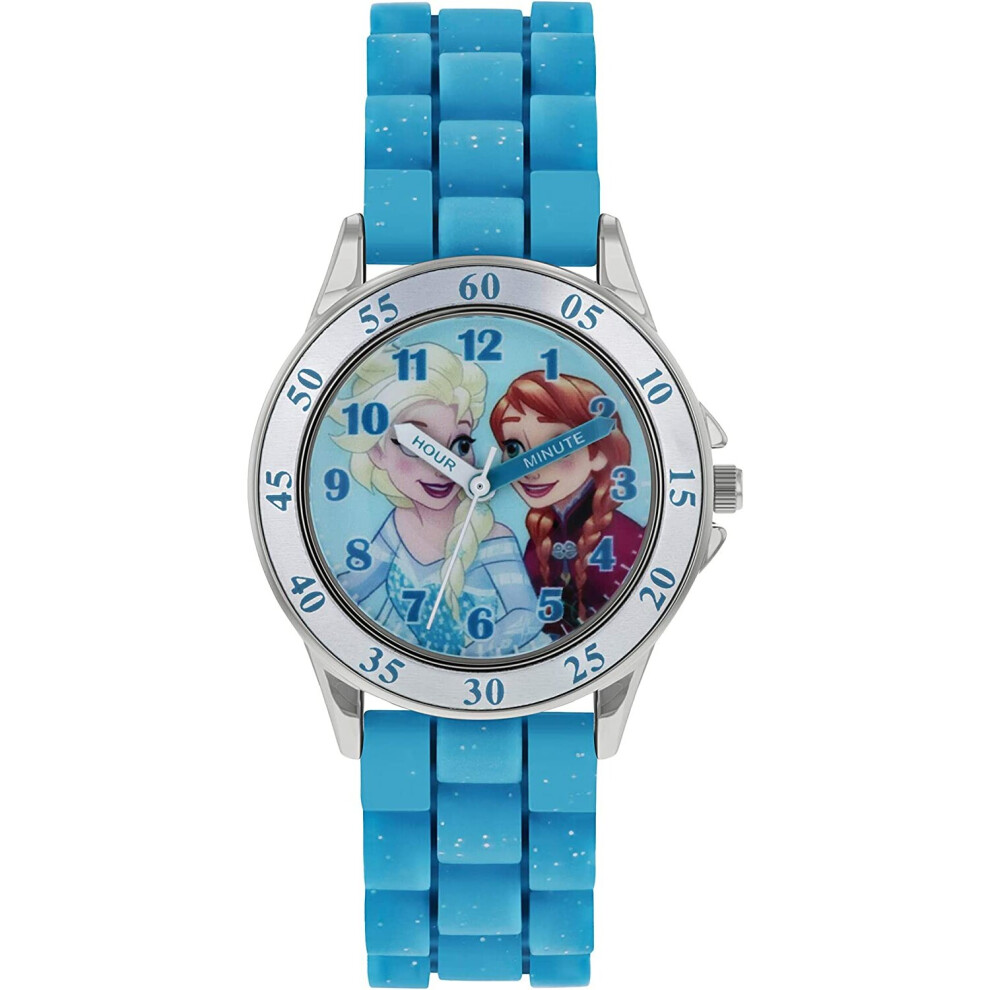 Frozen Girls Analogue Classic Quartz Watch with Rubber Strap FZN9012