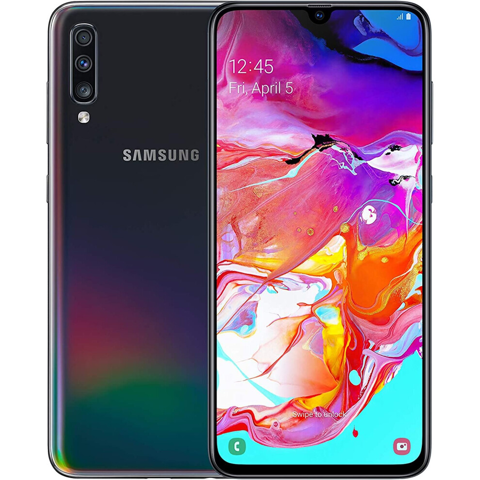 Samsung Galaxy A70 Dual-SIM 128GB 6.7-Inch FHD+ Android 9 Pie UK Version Smartphone - Black