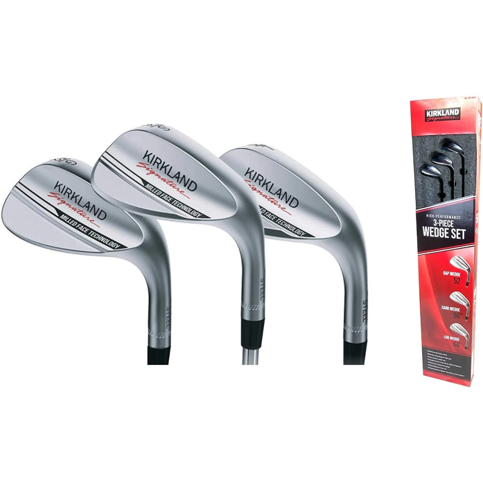 KIRKLAND SIGNATURE Unisex's Kirkland 3 Piece Golf Wedge Set Right Handed Sports Clubs, 116.33 x 23.62 x 7.37 cm