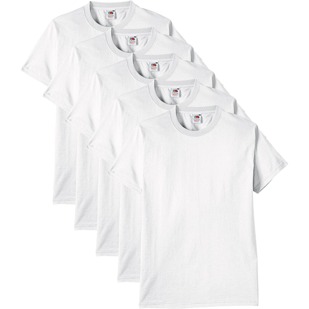 Fruit of the Loom Men's Heavy T-Shirt Pack of 5