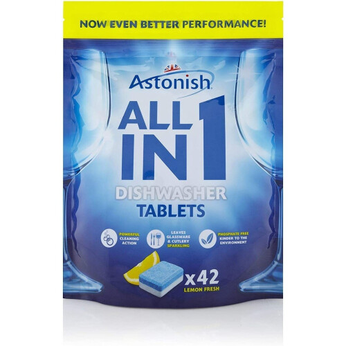 Astonish Astonish 5 In 1 Dishwasher Tablets - Lemon 42 Tabs