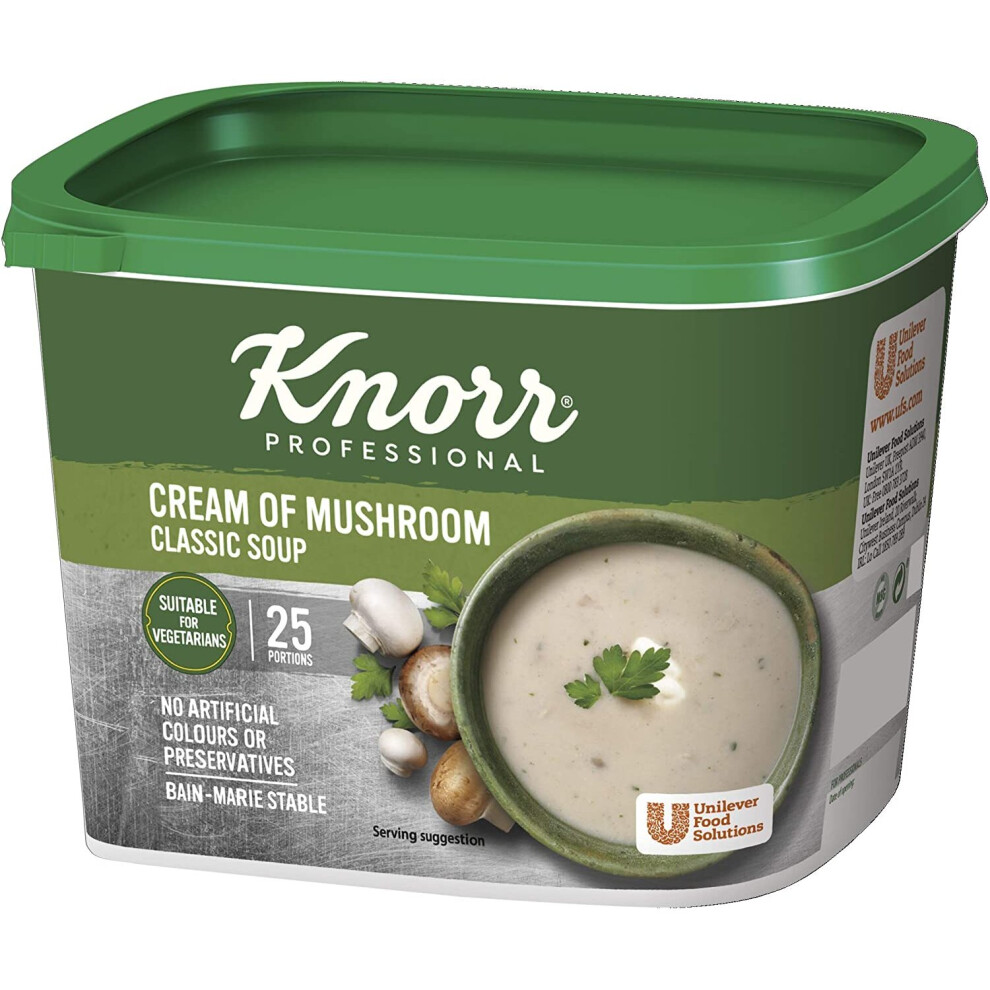 Knorr Classic Cream Of Mushroom Soup Mix, 25 Portions (Makes 4.25 Litres), 19738401