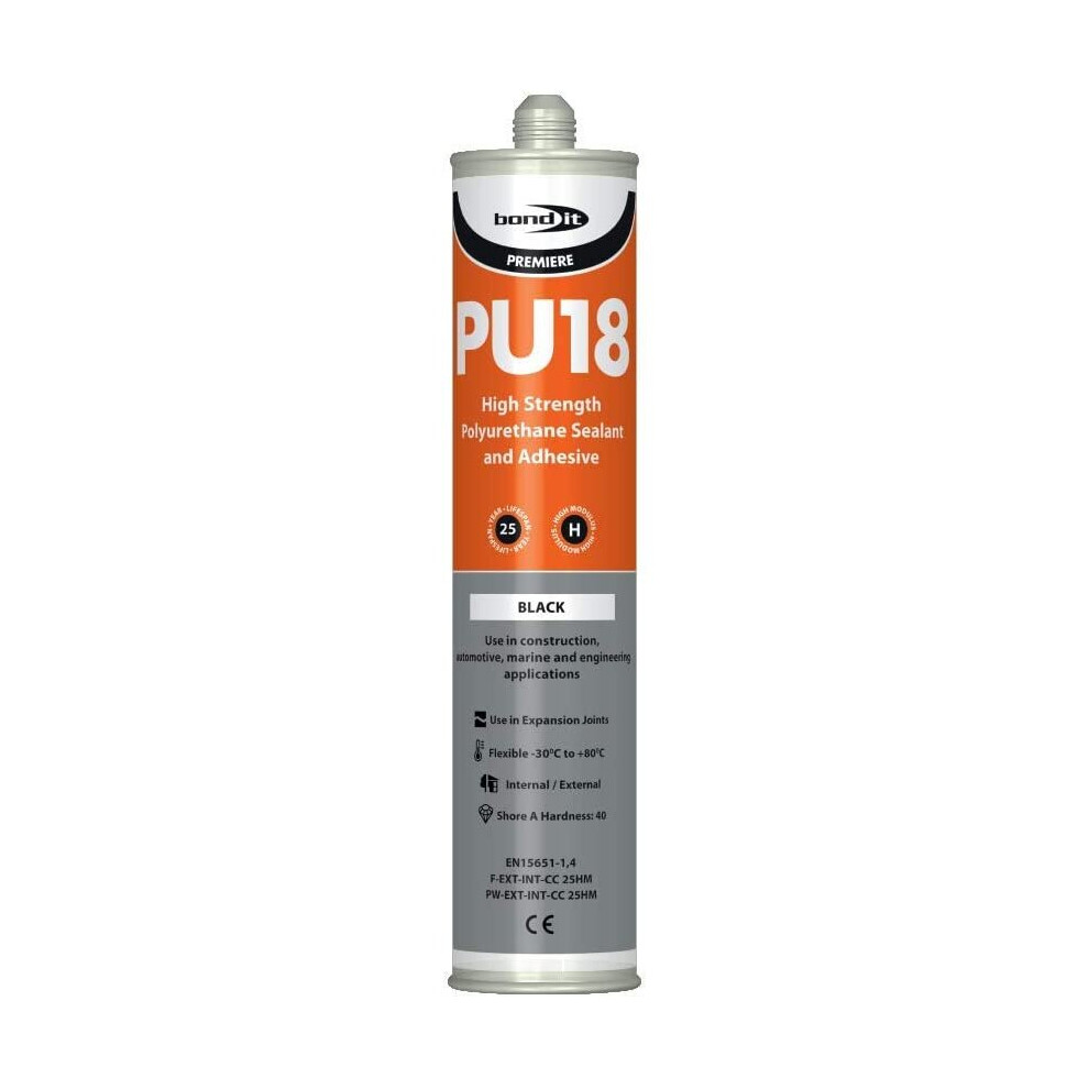 Bond-It Pu18 White - High Strength Polyurethane Adhesive & Sealant Eu3 Cartridge - Seals & Bonds In Engineering, Construction, Automotive & Marine 5060021362162