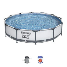 Bestway BW56416 Swimming Pool with Filter Pump, Steel Pro Max, 30 Inch Deep, 12 ft