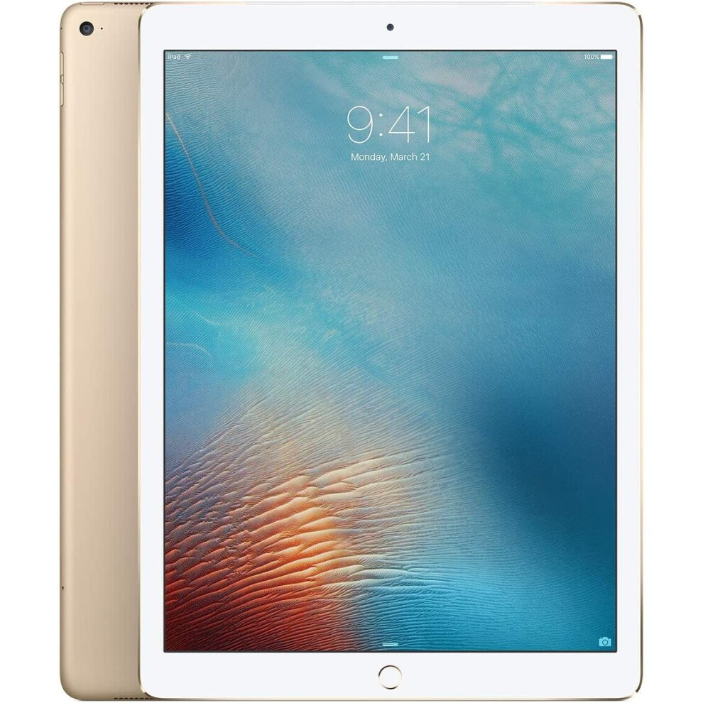 Apple iPad Pro 12.9 (1st Gen) 128GB 4G - Gold - Unlocked (Renewed)