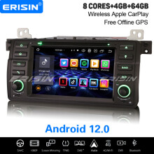 8-Core Android 12 Car Stereo BMW 3 Series E46 320 M3 Rover 75 MG ZT 64GB Satnav DAB+ CarPlay WiFi DVR
