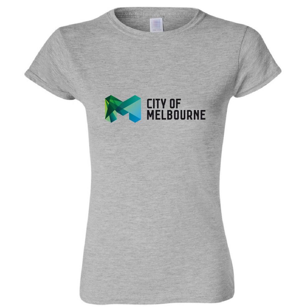 (Sport Grey, S) City of Melbourne Victoria Australia Love Art Gift Ladies Women T Shirt Tee Top