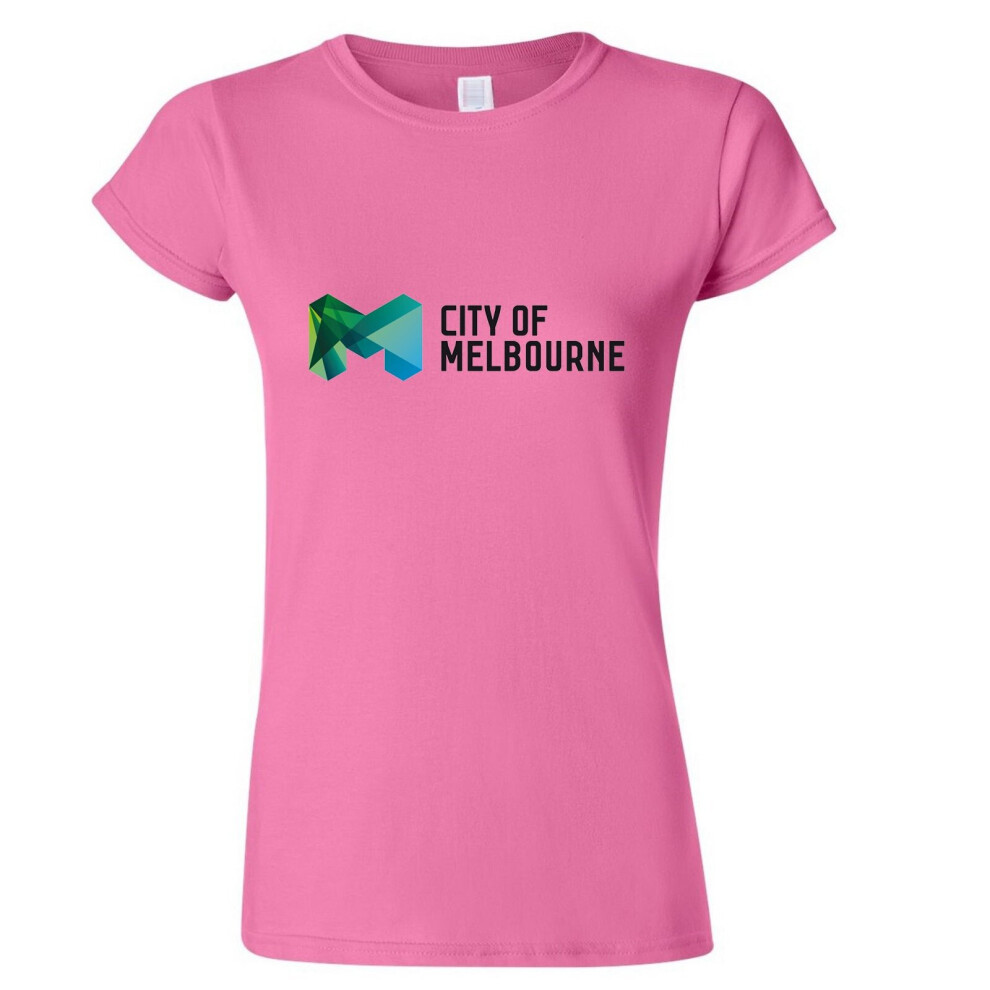 (Pink, S) City of Melbourne Victoria Australia Love Art Gift Ladies Women T Shirt Tee Top