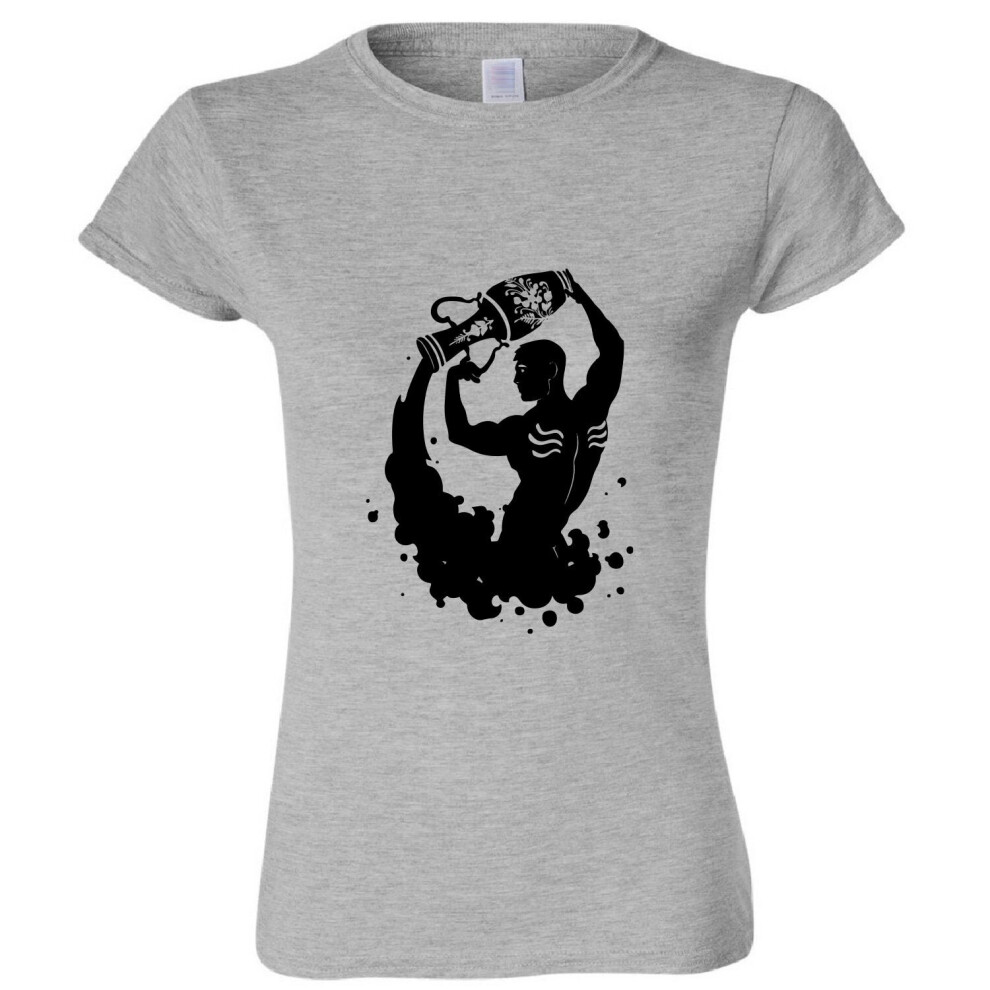 (Sport Grey, XL) Aquarius Zodiac Horoscope Astrological Water Bearer Ladies Women T Shirt Tee Top