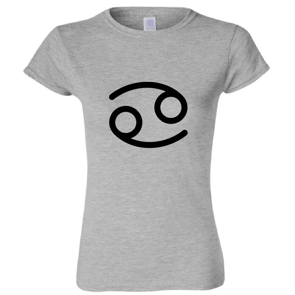 (Sport Grey, M) Cancer 69 Zodiac Horoscope Astrological Symbol Sign Ladies Women T Shirt Tee Top