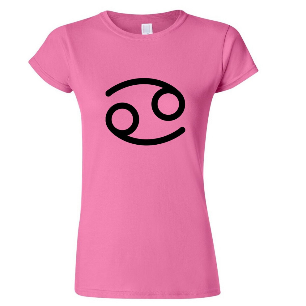 (Pink, M) Cancer 69 Zodiac Horoscope Astrological Symbol Sign Ladies Women T Shirt Tee Top