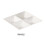 Yanco RM-822 Rome 4-Compartment Square Plate, White - Pack of 12 1