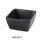 Yanco NB-4031 3 oz Noble Black Square Sauce Dish, Black - Pack of 48 1