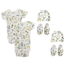 Bambini NC-0567 Unisex Newborn Baby 6 Piece Layette Sets, White
