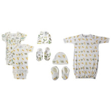 Bambini NC-0577 Unisex Newborn Baby 7 Piece Layette Sets, White