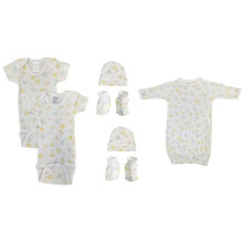 Bambini NC-0659 Unisex Newborn Baby 7 Piece Layette Sets, White