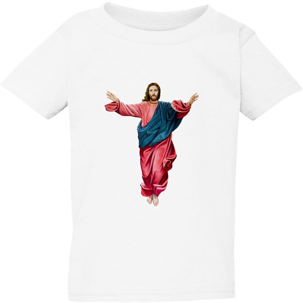 (Small / 2T / 1-2 YO) Jesus Christ Christianity Son of God White Kids Boys Girls T Shirt Tee Top