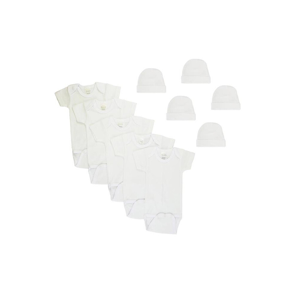 Bambini NC-0411S Unisex Baby 10 Piece Layette Sets, White & Blue - Small-image-OPC-PBDRHQX-NEW