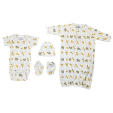 Bambini NC-0698 Unisex Newborn Baby 4 Piece Layette Sets, White