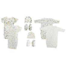 Bambini NC-0653 Unisex Newborn Baby 8 Piece Layette Sets, White