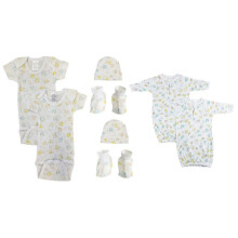 Bambini NC-0661 Unisex Newborn Baby 8 Piece Layette Sets, White