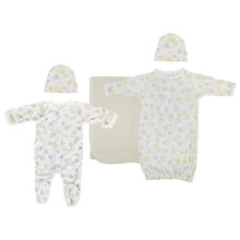 Bambini NC-0971S Unisex Newborn Baby 5 Piece Layette Sets, Yellow