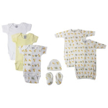 Bambini NC-0683 Unisex Newborn Baby 7 Piece Layette Sets, White