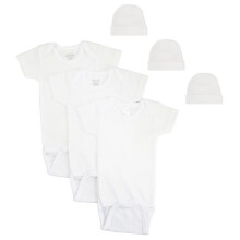 Bambini NC-0557S Unisex Baby 6 Piece Layette Sets, White - Small