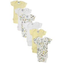 Bambini NC-0416M Unisex Baby 6 Piece Layette Sets, White - Medium