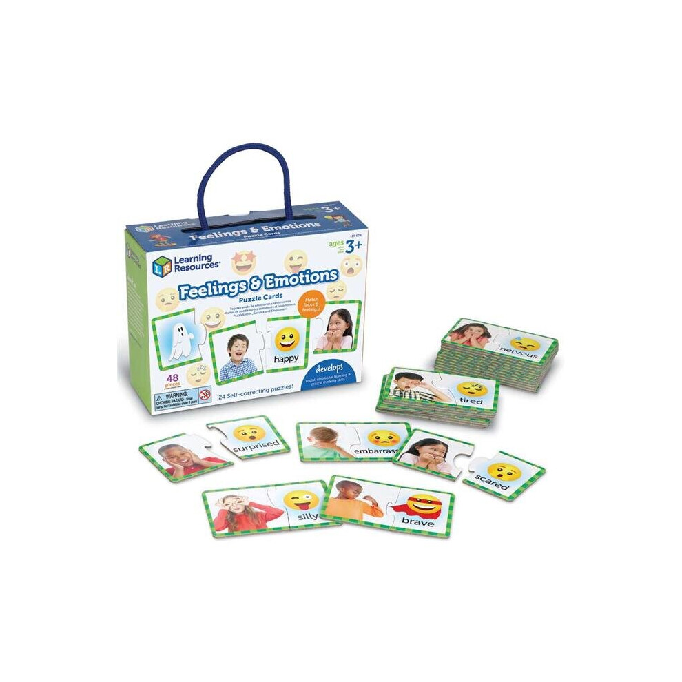 Learning Resources LER6091 Feelings & Emotions Puzzle Cards