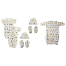 Bambini NC-0693 Unisex Newborn Baby 7 Piece Layette Sets, White