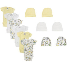 Bambini NC-0419S Unisex Baby 14 Piece Layette Sets, White - Small