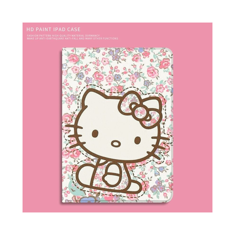 (Hello Kitty, Ipad 2021/2020/2019(10.2)) Smart Ipad Cartoon Case Cover Doraemon For Kids Mini Air Pro Gen