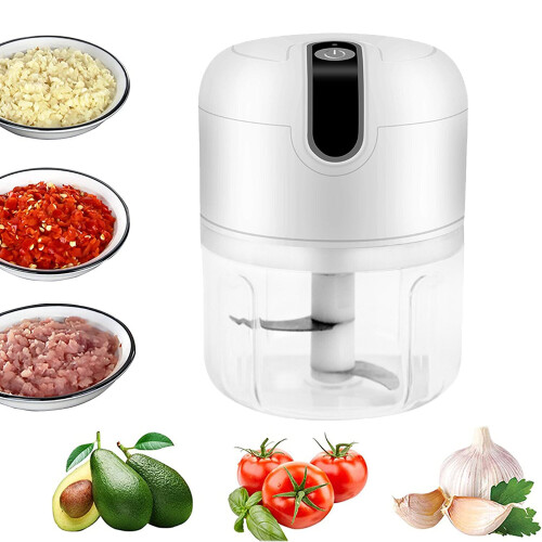 Electric Mini Food Chopper Garlic Chopper Small Food Processor 250ML