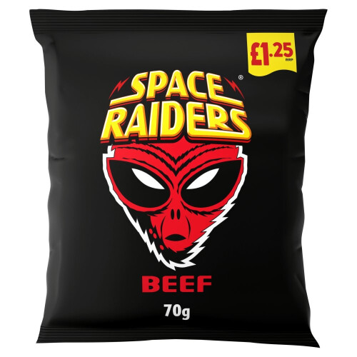 Space Raiders Beef Crisps 70g (Pack of 20)