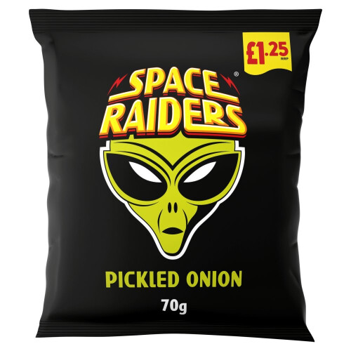 Space Raiders Pickled Onion Crisps 70g (Pack of 20) 1
