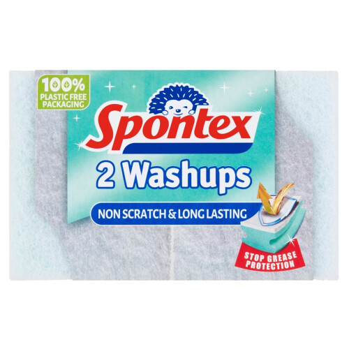 Spontex 2 Washups Non Scratch Sponge Scourers 20g (Pack of 6) 2