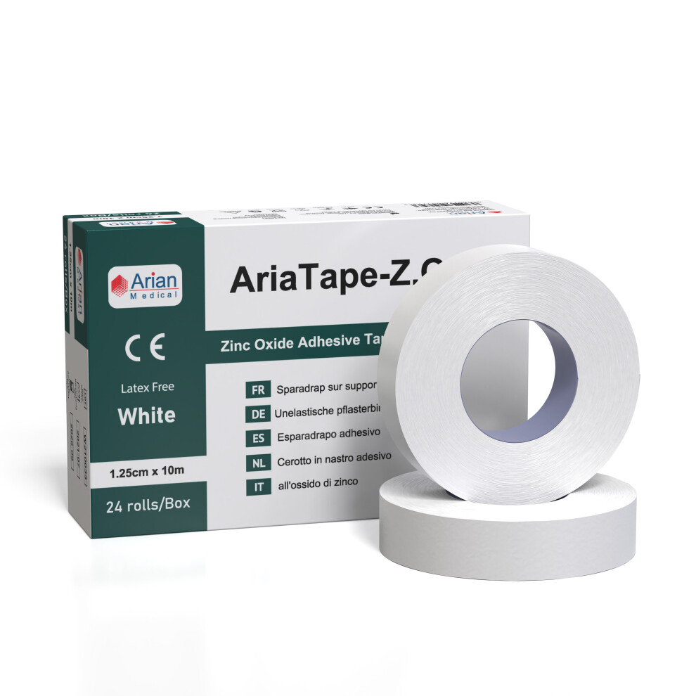Arian Medical Ltd Ariatape Zinc Oxide Adhesive Tape- 1.25Cm X 10M Tape - 3 Rolls