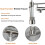 (Gold) Contemporary Pull Out Mixer Taps for Kitchen Sink, Single Handle Comercial Spring Neck Tap with Single Handle Temperature Control 5