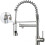 (Gold) Contemporary Pull Out Mixer Taps for Kitchen Sink, Single Handle Comercial Spring Neck Tap with Single Handle Temperature Control 2