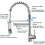 (Gold) Contemporary Pull Out Mixer Taps for Kitchen Sink, Single Handle Comercial Spring Neck Tap with Single Handle Temperature Control 10