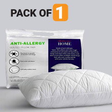 (Quilted Pillow, Single: (Pack of 1)) Quilted Pillows Soft Luxury Memory Foam Pillow Pack of 1, 2 & 4