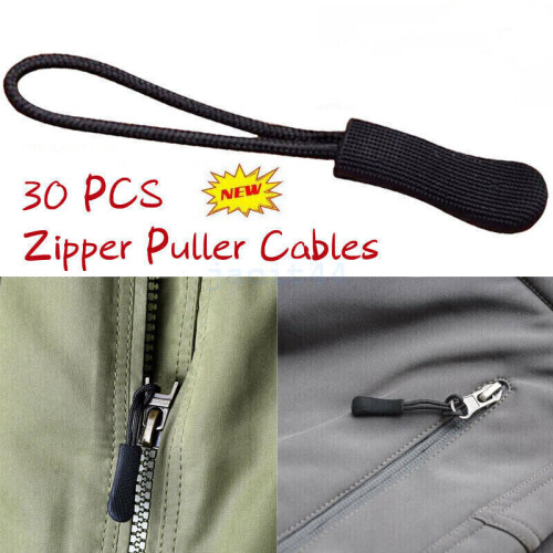 30X Zipper Pulls Zipper Pullers Replacement Broken ZIpcord Puller Slider