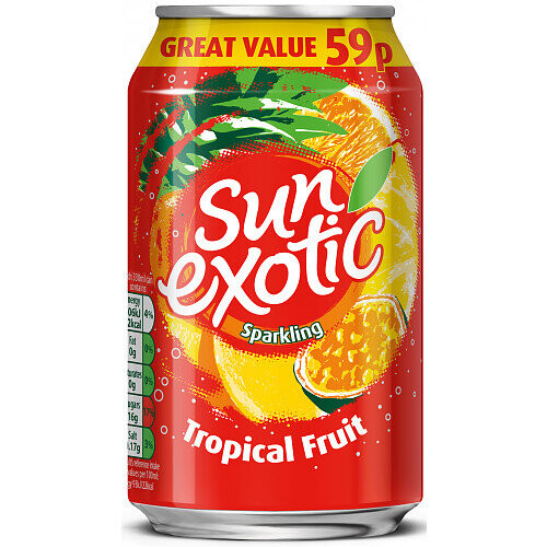 Sun Exotic Sparkling Tropical Fruit 330ml (Pack of 24) 2