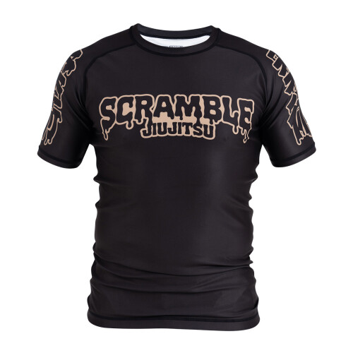 (Small) Scramble Drip Logo Short Sleeve Rash Guard
