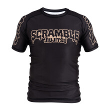 (X-Large) Scramble Drip Logo Short Sleeve Rash Guard