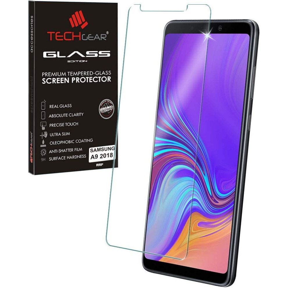 TECHGEAR GLASS Edition for Samsung Galaxy A9 (SM-A920F Series) Genuine Tempered Glass Screen Protector Compatible with Samsung A9 2018