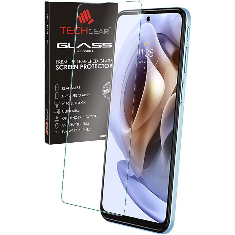 Techgear Glass Edition Compatible For Motorola Moto G62 5G, Tempered Glass Screen Protector Cover [9H Hardness] [No-Bubble]