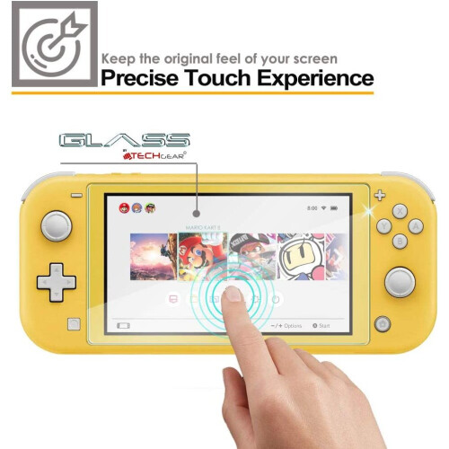 Techgear TECHGEAR [2 Pack] GLASS Edition for Nintendo Switch, Genuine Tempered Glass Screen Protector  (NOT for Switch OLED) 2