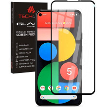 TECHGEAR GLASS Edition Compatible for Google Pixel 5, Tempered Glass Screen Protector Cover [9H Hardness] [No-Bubble]